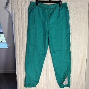 Vintage 80’s Casual Isle Parachute Windbreaker Pants Zipper Slit Lined Large L